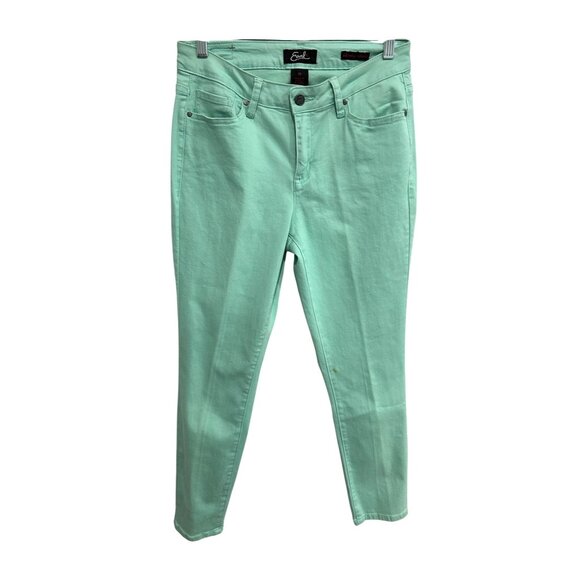 Earl Jean Womens Skinny Ankle Jeans Pants Mint Green Size 10 - Picture 1 of 10